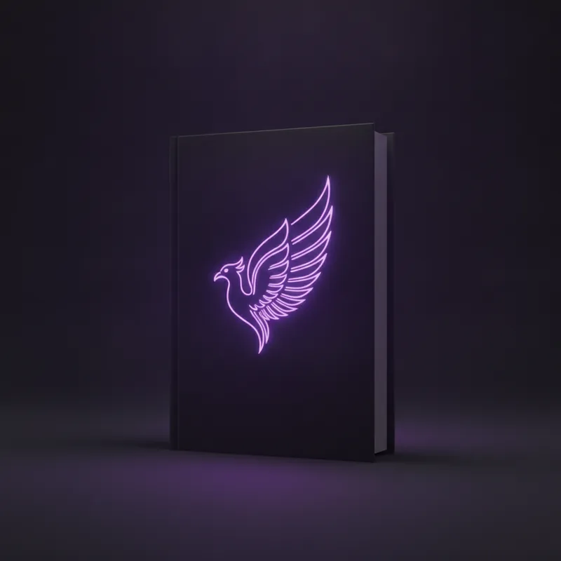 3D illustration: the book The Rise of the Phoenix